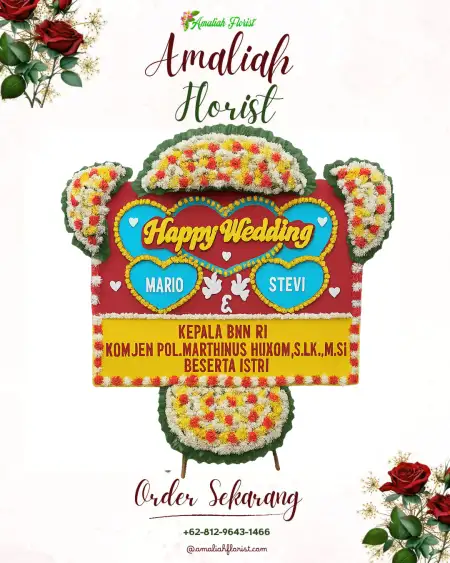 Papan Bunga Pernikahan Dogomo